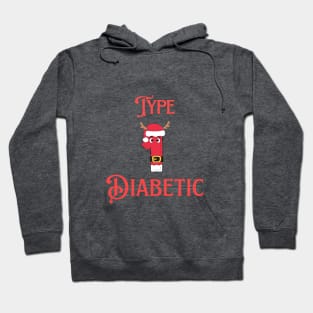 Diabetes Christmas Reindeer l Type 1 Diabetes Hoodie